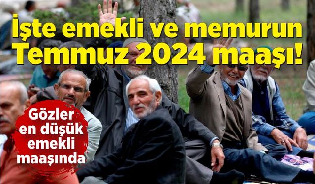 İşte emekli ve memurun Temmuz 2024 maaşı! Gözler en düşük emekli maaşında