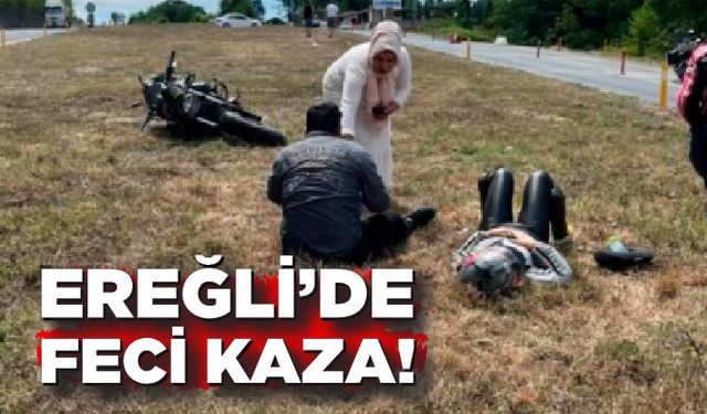 Karadeniz Ereğli'de motosiklet kazası: 2 yaralı