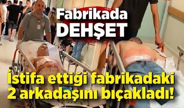 İstifa ettiği fabrikada dehşet saçtı; Arkadaşlarını bıçaklayıp kaçtı