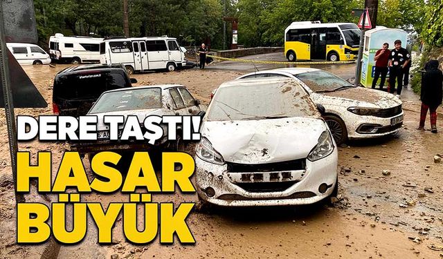 Dere taştı: Hasar büyük!