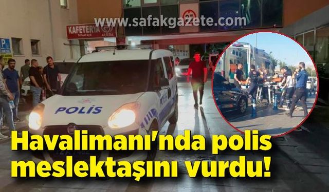 Havalimanı'nda polis kazara meslektaşını vurdu