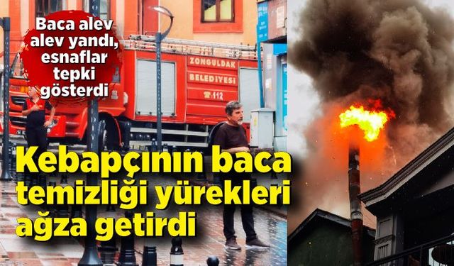 Baca alev alev yandı, esnaflar tepki gösterdi