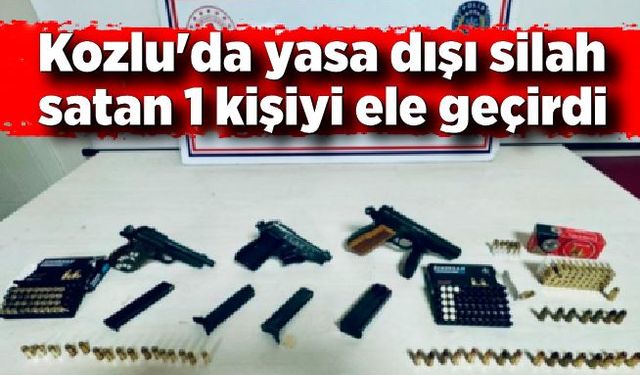 Kozlu'da yasa dışı silah satan 1 kişiyi ele geçirdi