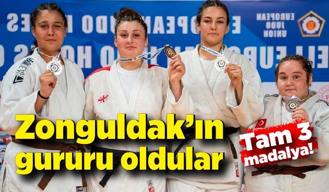 Zonguldak’ın gururu oldular: Tam 3 madalya!