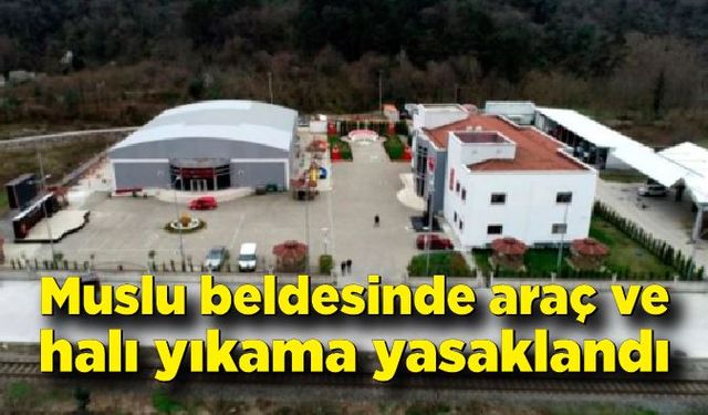 Muslu beldesinde araç ve halı yıkama yasaklandı