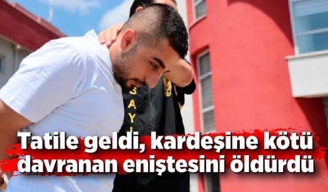 Tatile geldi, kardeşine kötü davranan eniştesini öldürdü