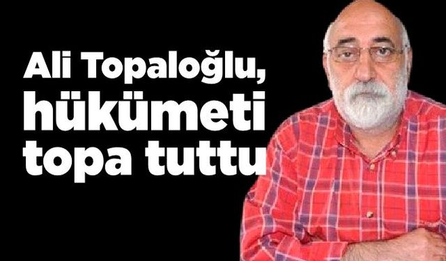 Ali Topaloğlu, hükümeti topa tuttu