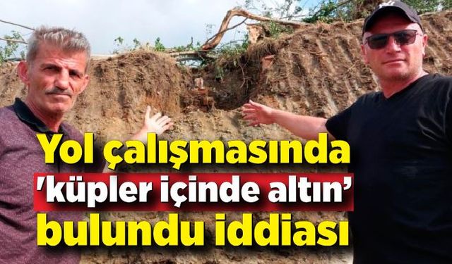 Yol çalışmasında 'altın bulundu' iddiası