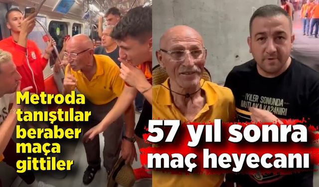 Metroda tanıştılar beraber maça gittiler; 57 yıl sonra maç heyecanı