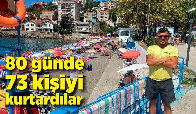 Kapuz plajı cankurtaran ekipleri 80 günde 73 kişiyi kurtardı