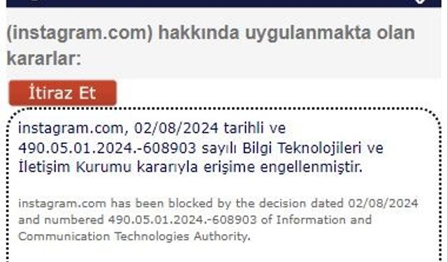 Instagram'a erişim engeli getirildi