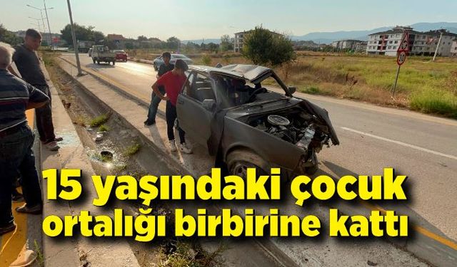 15 yaşındaki çocuk ortalığı birbirine kattı: Tofaş hurdaya döndü