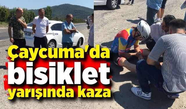 Çaycuma'da 30 kilometrelik bisiklet yarışında görülmez kaza