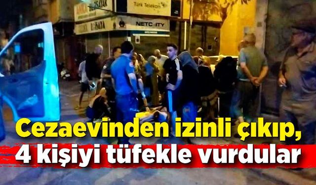 Cezaevinden izinli çıkıp, 4 kişiyi tüfekle yaraladılar