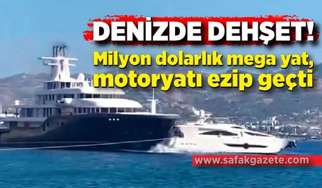 Milyon dolarlık mega yat, motoryatı ezip geçti