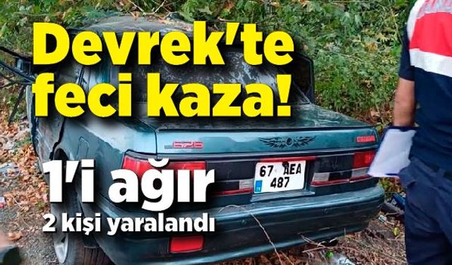 Devrek'te feci kaza! 1'i ağır 2 kişi yaralandı