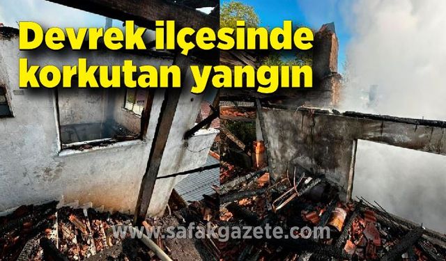 Devrek ilçesinde korkutan yangın