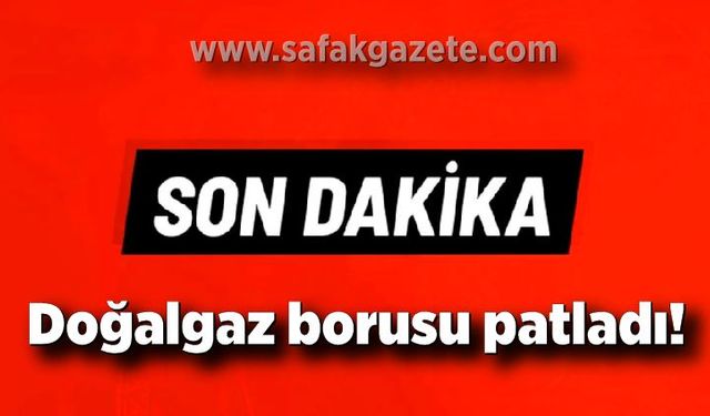 İş makinası doğalgaz borusunu patlattı