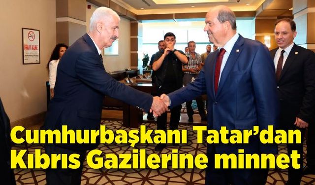 Cumhurbaşkanı Ersin Tatar’dan Kıbrıs Gazilerine minnet