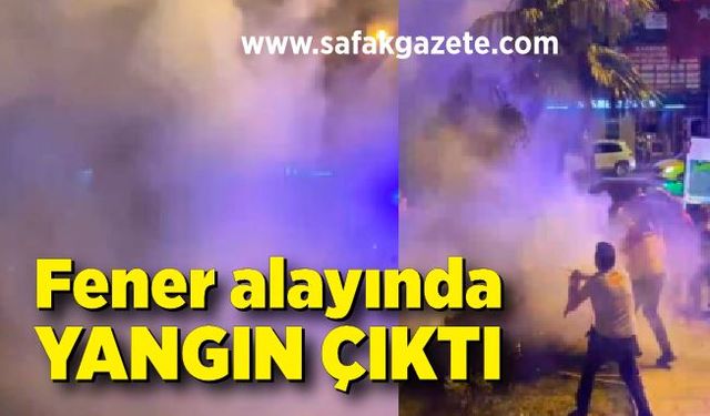 Fener alayında çıkan yangına sağlık ekipleri müdahale etti