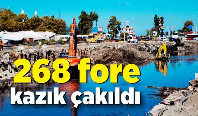 Dere ıslahı çalışması tamamlandı; 268 kazık çakıldı