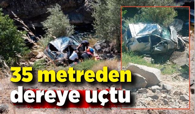 35 metreden dere yatağına uçtu