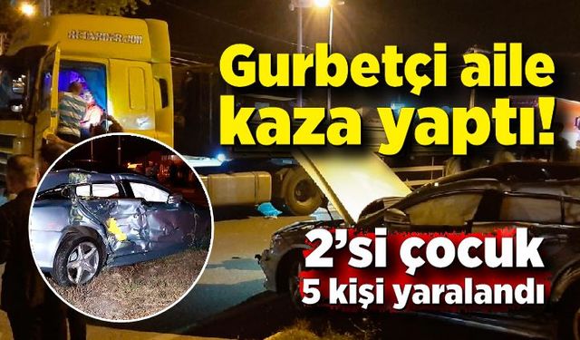 Karabükte korkunç kaza! Tır ile otomobilin çarpıştığı kazada 2'si çocuk 5 yaralı var