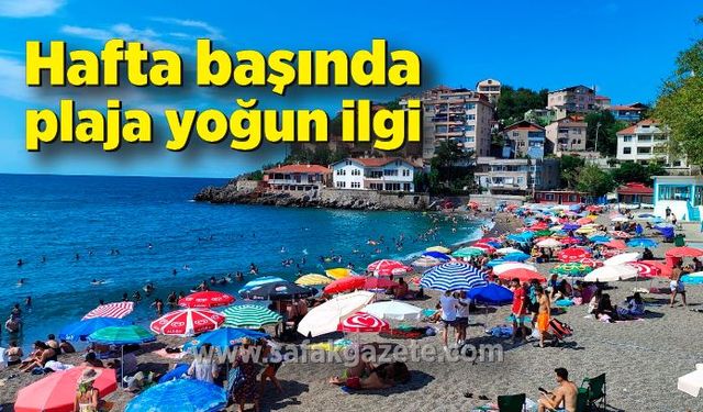 Hafta başında plaja yoğun ilgi