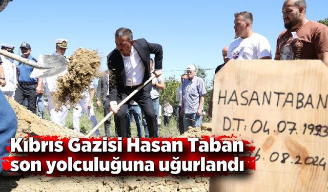 Kıbrıs Gazisi Hasan Taban son yolculuğuna uğurlandı