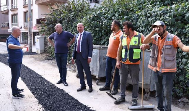 Hürmet Kartal, altyapı çalışmalarını yerinde inceledi