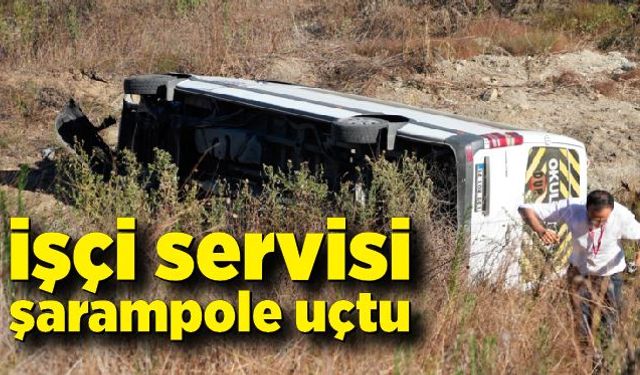 İşçi servisi şarampole uçtu: 9 yaralı