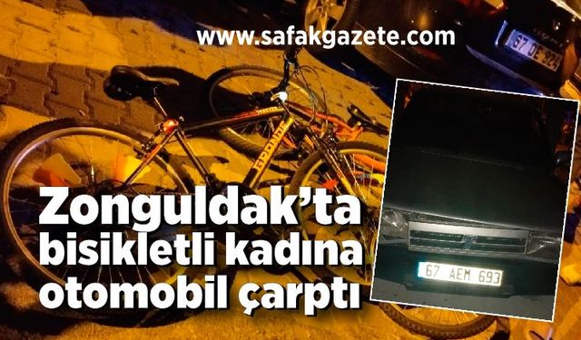 Zonguldak’ta bisikletli kadına otomobil çarptı