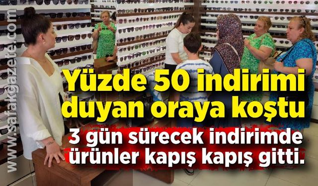 Yüzde 50 indirimi duyan oraya koştu