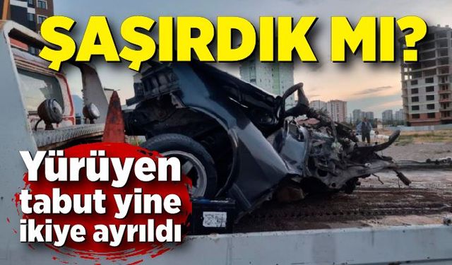 Şaşırdık mı? Tabi ki hayır... Kaza yapan Tofaş yine ikiye ayrıldı