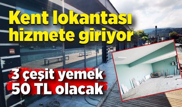 Kent lokantası hizmete giriyor