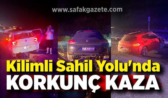 Kilimli Sahil Yolu'nda kaza; 2 yaralı