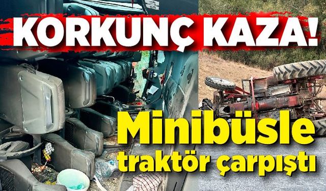 Bolu’da feci kaza: Minibüsle traktör çarpıştı, 15 kişi yaralandı