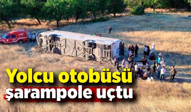 Yolcu otobüsü şarampole uçtu: 3'ü ağır 11 yaralı