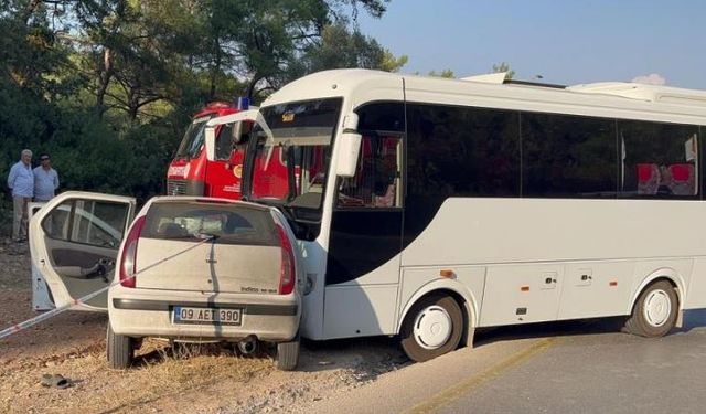 Otomobil ile minibüs kafa kafaya çarpıştı: 1 ölü, 1 yaralı