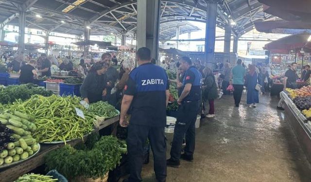 Zonguldak halk pazarında denetim