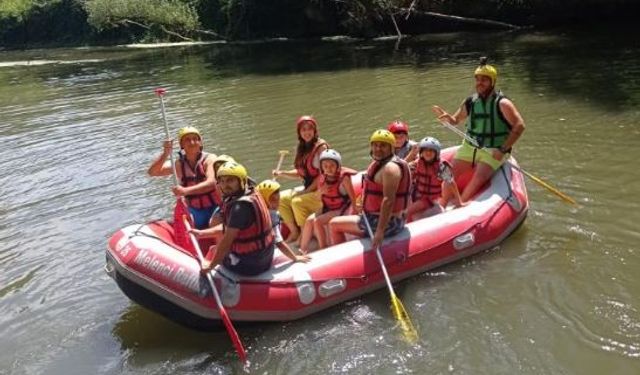 Çekilişi kazandılar rafting yaptılar