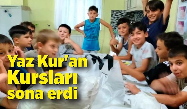 Yaz Kur'an Kursları sona erdi