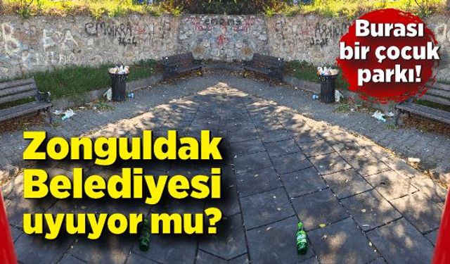 Burası bir çocuk parkı! Zonguldak Belediyesi uyuyor mu?