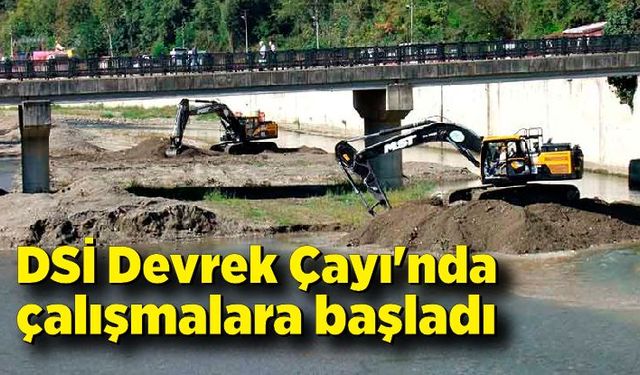 DSİ Devrek Çayı'nda Temizlik Çalışmalarına Başladı