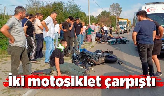 İki motosiklet çarpıştı