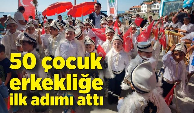 50 çocuk erkekliğe ilk adımı attı