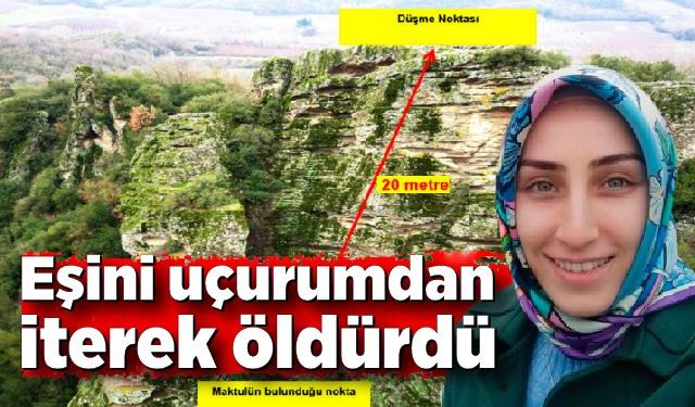 Eşini uçurumdan iterek öldürdü; Genç kadının ölmeden önce uçurumda çekilen son fotoğrafları ortaya çıktı