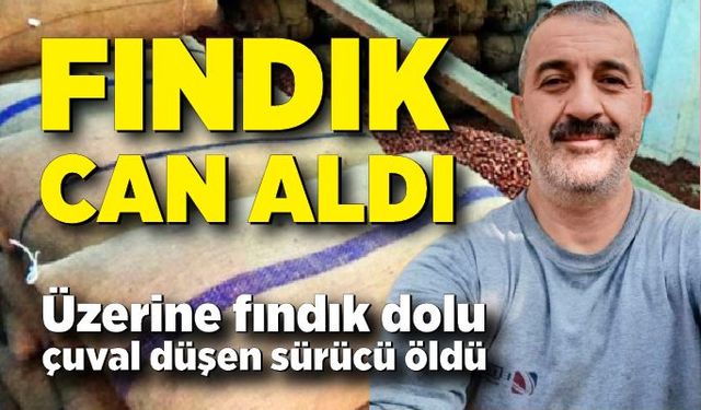 Fındık can aldı! Üzerine fındık dolu  çuval düşen sürücü öldü