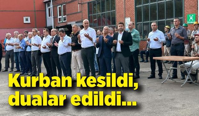 Kurban kesildi, dualar edildi…