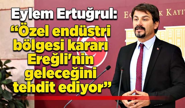 Eylem Ertuğrul: “Özel endüstri bölgesi kararı Ereğli'nin geleceğini tehdit ediyor”